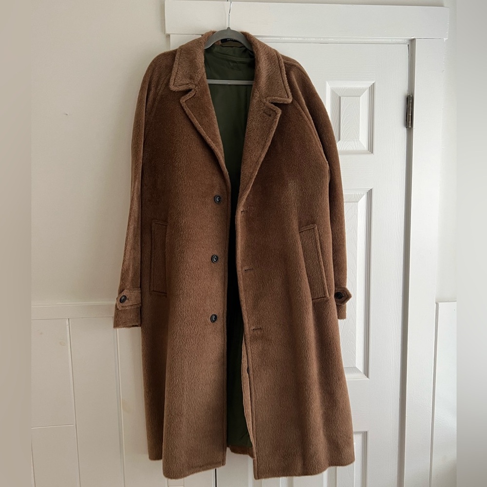 ITALIAN ALPACA BALMACAAN IN BROWN XL